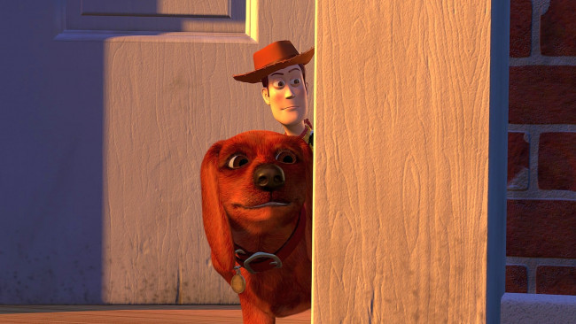 Обои картинки фото мультфильмы, toy story 2, игрушка, шляпа, ковбой, собака