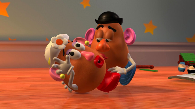 Обои картинки фото мультфильмы, toy story 2, шляпа, ромашка, поцелуй, звезда