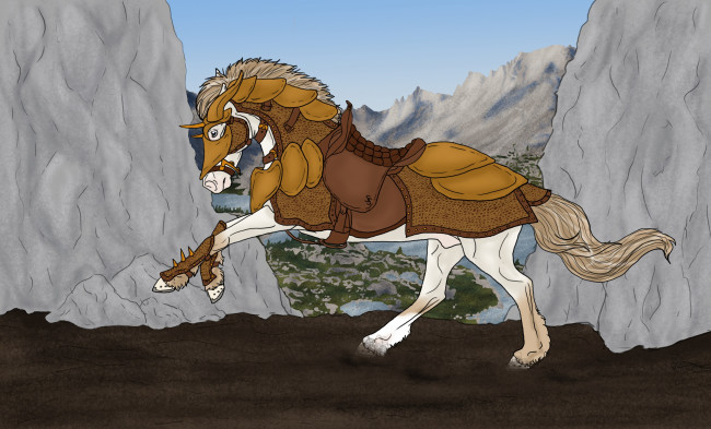 Обои картинки фото рисованное, животные,  лошади, фон, лошадь