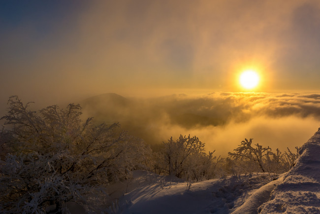 Обои картинки фото природа, восходы, закаты, простор