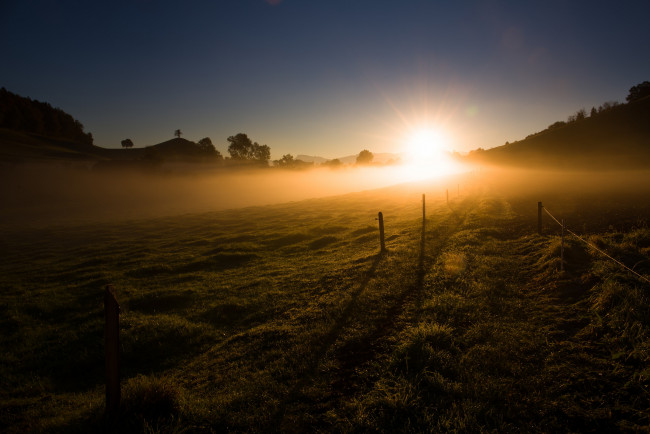 Обои картинки фото природа, восходы, закаты, простор