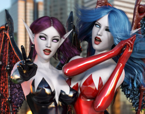 Картинка 3д+графика эльфы+ elves фон взгляд эльфийки