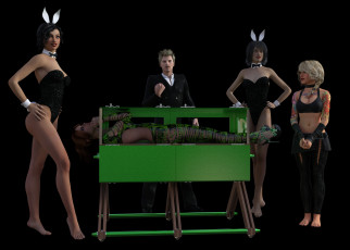 Картинка 3д+графика люди+ people фон взгляд девушки