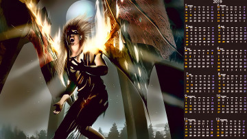 Картинка календари фэнтези женщина крылья