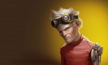 Картинка фэнтези роботы +киборги +механизмы взгляд фон мужчина