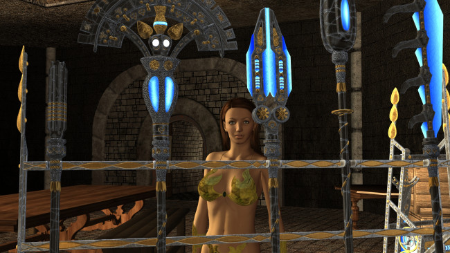 Обои картинки фото 3д графика, фантазия , fantasy, фон, взгляд, девушка