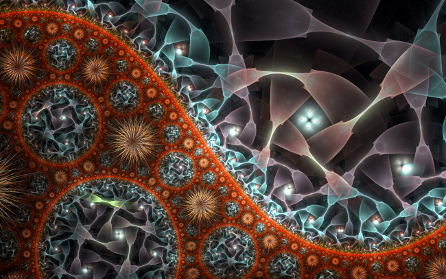 Обои картинки фото 3д графика, абстракция , abstract, круги, орнамент, волна