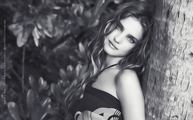 Обои картинки фото календари, компьютерный дизайн, calendar, 2019, взгляд, женщина, девушка