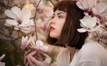 Картинка девушки -+брюнетки +шатенки профиль магнолия katharina