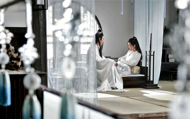 Обои картинки фото разное, знаменитости, ван, ибо, сяо, чжань, актеры, костюмы, съемки