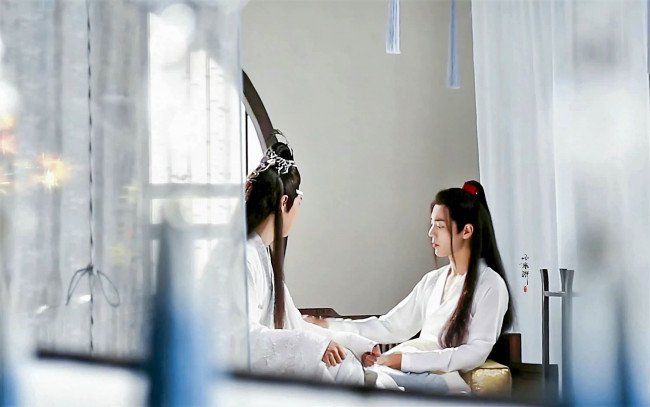 Обои картинки фото разное, знаменитости, ван, ибо, сяо, чжань, актеры, костюмы, съемки