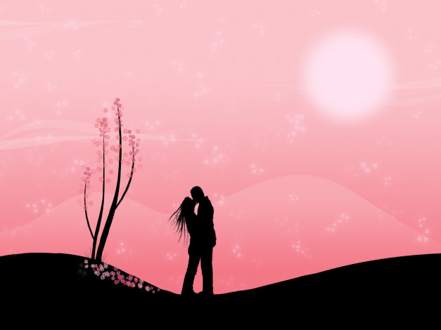 Обои картинки фото romantic, векторная, графика