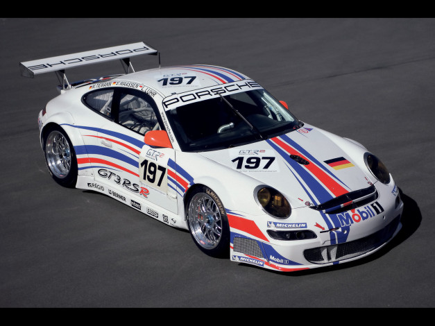 Обои картинки фото 2006, porsche, 911, 997, gt3, rsr, автомобили