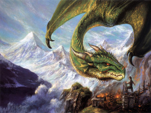 Картинка фэнтези драконы