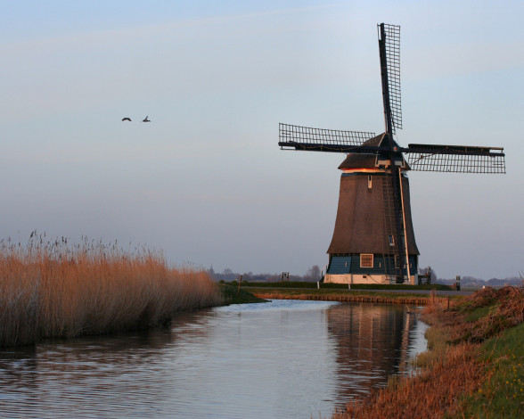 Обои картинки фото разное, мельницы