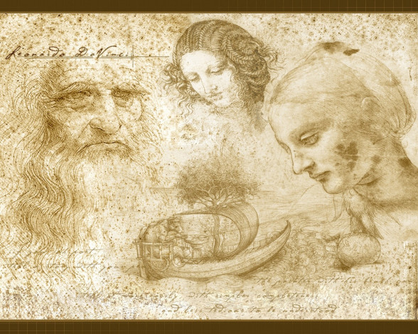 Обои картинки фото рисованные, leonardo, da, vinci