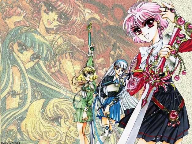 Обои картинки фото аниме, magic, knight, rayearth