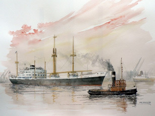 Картинка корабли рисованные