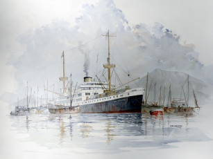 Картинка корабли рисованные