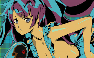 Картинка аниме bakemonogatari senjougahara+hitagi девушка фартук