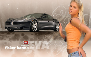 Картинка fisker karma автомобили авто девушками