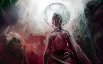 Картинка фэнтези девушки дождь