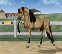 Картинка рисованные животные лошади лошадь