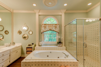 Картинка интерьер ванная туалетная комнаты ванна орхидеи