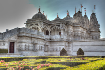 Картинка baps shri swaminarayan mandir london города лондон великобритания neen temple england храм шри сваминараян мандир
