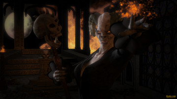 Картинка 3д графика creatures существа череп кастаника