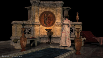 Картинка 3д графика people люди девушка комната