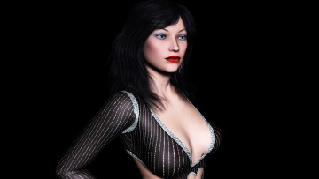 Картинка 3д графика people люди взгляд девушка