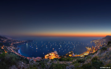 Картинка города монте карло монако monaco панорама ночной город