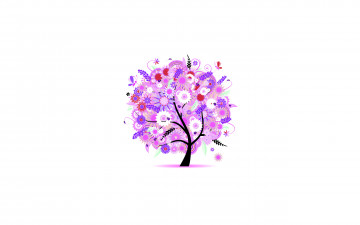 Картинка рисованные минимализм дерево