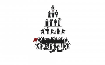 Картинка рисованные минимализм пирамида люди