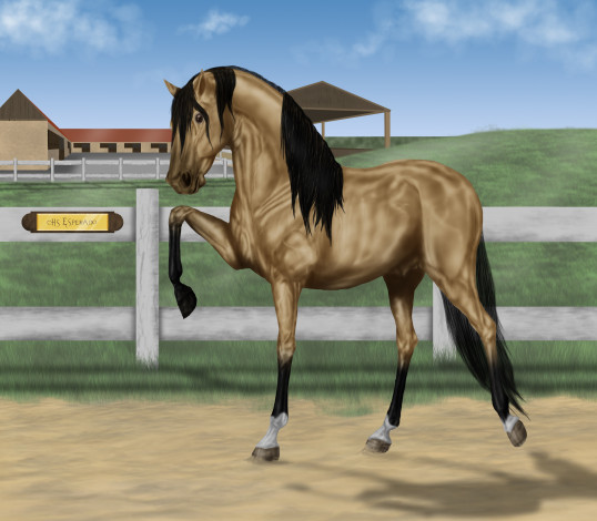 Обои картинки фото рисованные, животные, лошади, лошадь