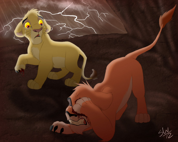 Обои картинки фото рисованные, животные, львы, львята