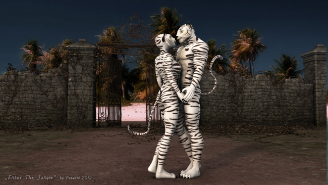 Обои картинки фото 3д, графика, fantasy, фантазия, кошки