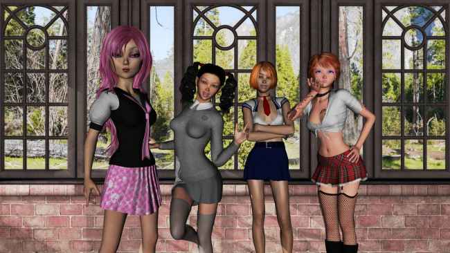 Обои картинки фото 3д, графика, people, люди, подружки