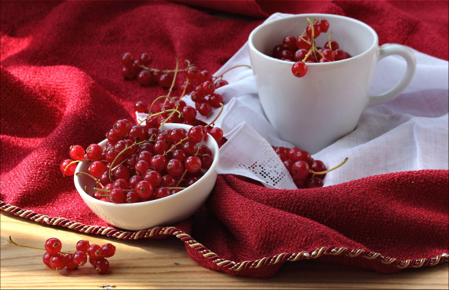 Обои картинки фото еда, смородина, красная