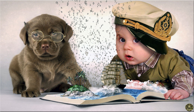 Обои картинки фото разное, компьютерный дизайн, малыш