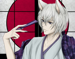 Картинка разное арты kamisama hajimemashita арт лис Ёкай парень демон томое