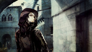 Картинка разное арты город парень игра арт