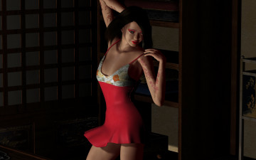 Картинка 3д+графика люди+ people фон взгляд девушка