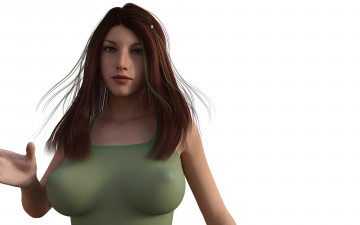 Картинка 3д+графика люди+ people фон взгляд девушка