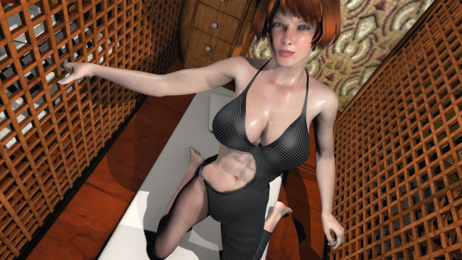 Обои картинки фото 3д графика, люди , people, фон, взгляд, девушка