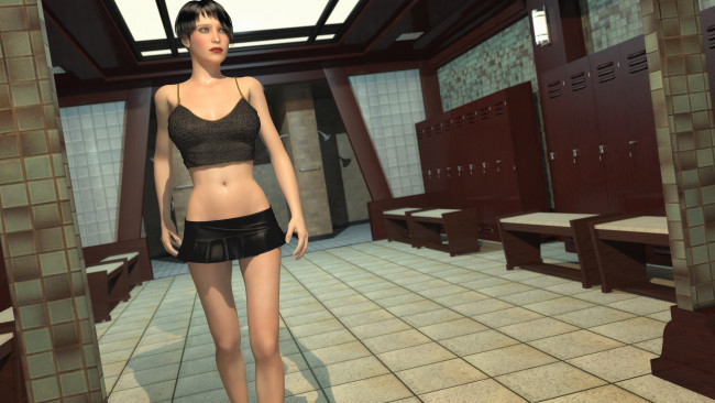 Обои картинки фото 3д графика, люди , people, взгляд, девушка, фон