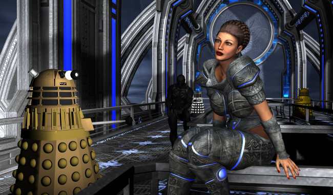 Обои картинки фото 3д графика, фантазия , fantasy, девушка, взгляд, фон