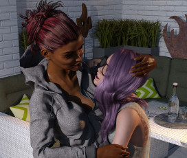 Картинка 3д+графика люди+ people фон взгляд девушки