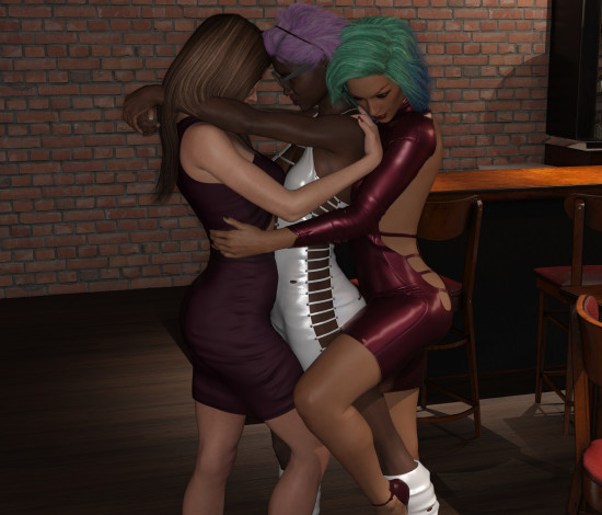 Обои картинки фото 3д графика, люди , people, девушки, взгляд, фон